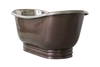 Plum Copper External Shiny Nickel Internal Copper Apron Bath
