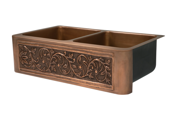 Double Copper Country Butler Sink
