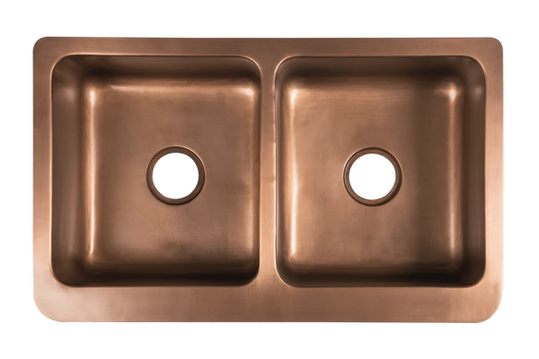 Double Copper Country Butler Sink
