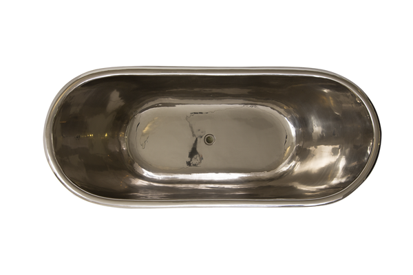 Plum Copper External Shiny Nickel Internal Copper Apron Bath