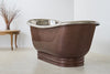 Plum Copper External Shiny Nickel Internal Copper Apron Bath