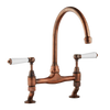 Millau - Bridge Sink Mixer - Porcelain Lever