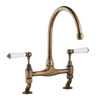 Millau - Bridge Sink Mixer - Porcelain Lever