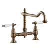 Brunel Bridge Sink Mixer - Porcelain Handle
