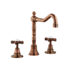 Three Hole Lever Taps English Spout - Metal Lever - Rubbed Bronze / Metal Lever / English Spout