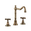 Three Hole Lever Taps English Spout - Metal Lever - Rubbed Bronze / Metal Lever / English Spout