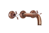 Wall Three Hole Lever Taps With Bath Spout - Metal Lever