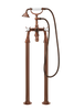 Bath Shower Mixer On Pipe Stands - Porcelain