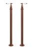 Bath Pillar Taps On Pipe Stands - Cross Handle