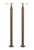 Bath Pillar Taps On Pipe Stands - Cross Handle