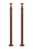 Bath Pillar Taps On Pipe Stands - Cross Handle