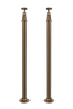 Bath Pillar Taps On Pipe Stands - Cross Handle