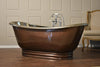 Plum Copper External Shiny Nickel Internal Copper Apron Bath